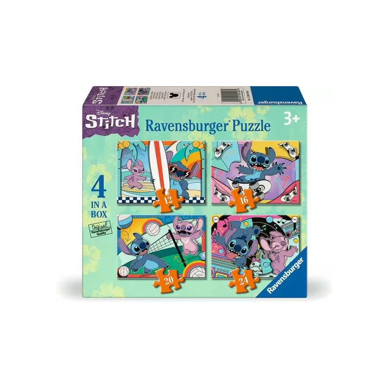 Ravensburger Disney Stitch - 12 + 16 + 20 + 24 Pieces Puzzle Ravensburger Disney Stitch - 12 + 16 + 20 + 24 Pieces Puzzle