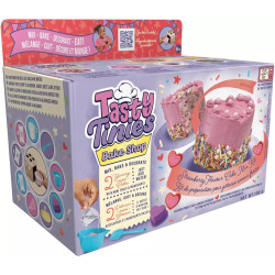 Tasty Tinies Bake Shop Cake Mix Strawberry Cake with Pink Frosting & Rainbow