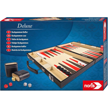 Noris Deluxe Wooden Board Game Set Backgammon