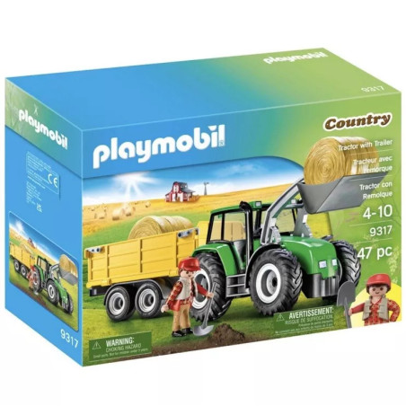 Playmobil 9317 Country Tractor With Trailer