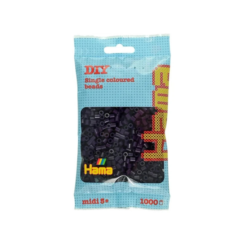 Hama Beads Midi 207-108 1000 Aubergine Pcs Bag Hama Beads Midi 207-108 1000 Aubergine Pcs Bag
