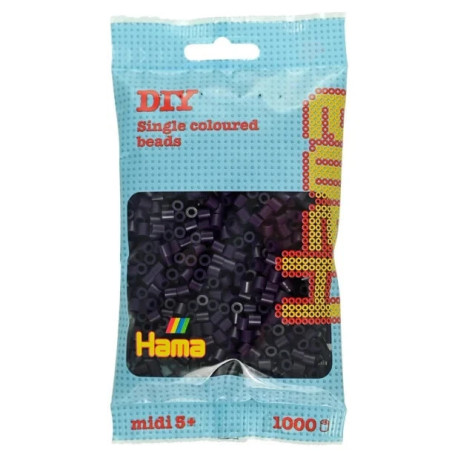 Hama Beads Midi 207-108 1000 Aubergine Pcs Bag