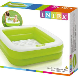 Intex Inflatable Square Paddling Pool 86x86x25 cm,