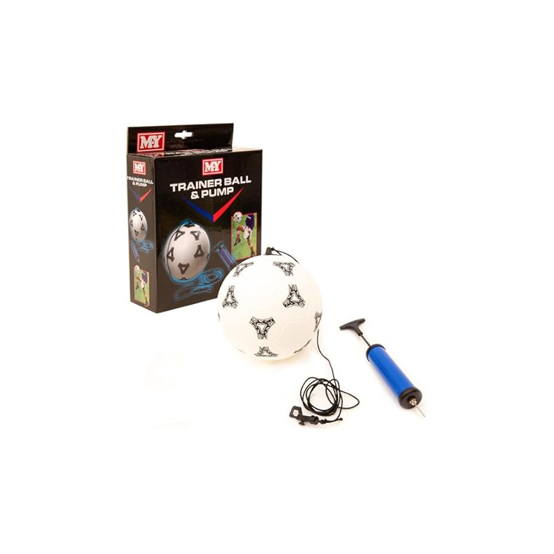 M.Y Trainer Ball & Pump Football Soccer Ball on Elastic M.Y Trainer Ball & Pump Football Soccer Ball on Elastic