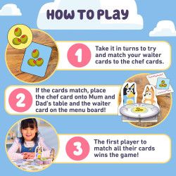Orchard Toys Official Bluey Fancy Restaurant Matching and Memory Game