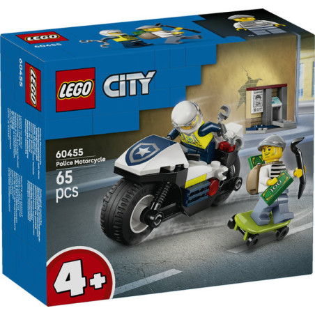 LEGO City Police Motorcycle Chase Toy, Motorbike Set 60455