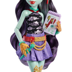 Monster High Jinafire Long Posable Fashion Doll, Dragon with Pet Dog Cloudy “Yun Yun”