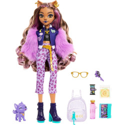 Monster High Clawdeen Wolf Poseable Fashion Doll with Pet Dog Crescent and Accessories