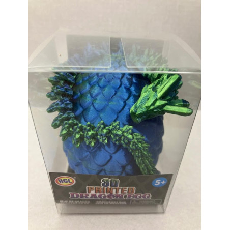 HGL 3D Printed Dragon Egg in Dual Colour Green/Blue