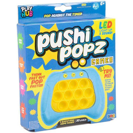 Pushi Popz Gamer Electronic Fidget Game Blue