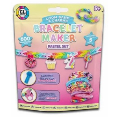Loom Band & Charm Bracelet Maker Set - Pastel