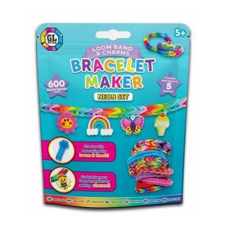 Loom Band & Charm Bracelet Maker Set - Neon Loom Band & Charm Bracelet Maker Set - Neon