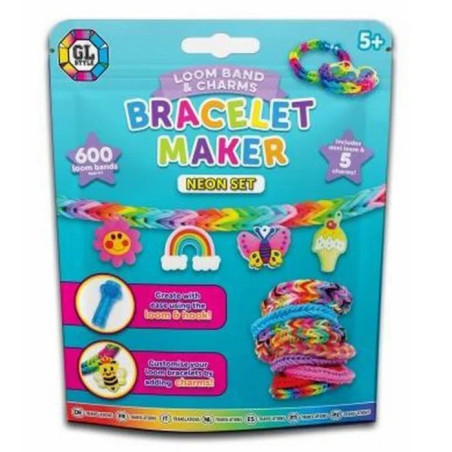 Loom Band & Charm Bracelet Maker Set - Neon