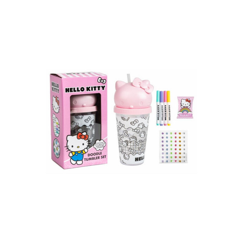 Hello Kitty And Friends- Hello Kitty Doodle Tumbler Set