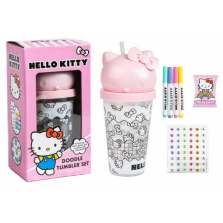 Hello Kitty And Friends- Hello Kitty Doodle Tumbler Set