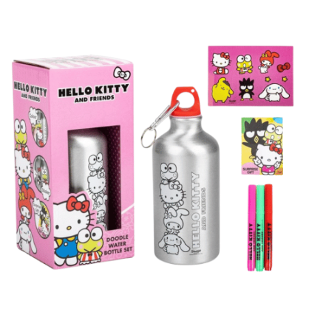 Hello Kitty And Friends- Hello Kitty Doodle Water Bottle Set