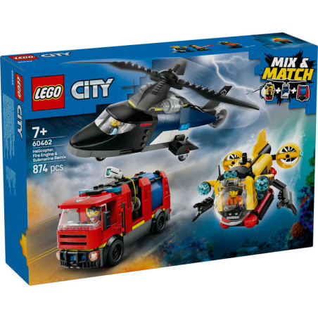 LEGO City Helicopter, Fire Engine & Submarine Remix 60462