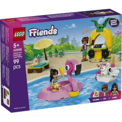 LEGO® Friends Unicorn & Flamingo Pool Party Toy Building Set 42658