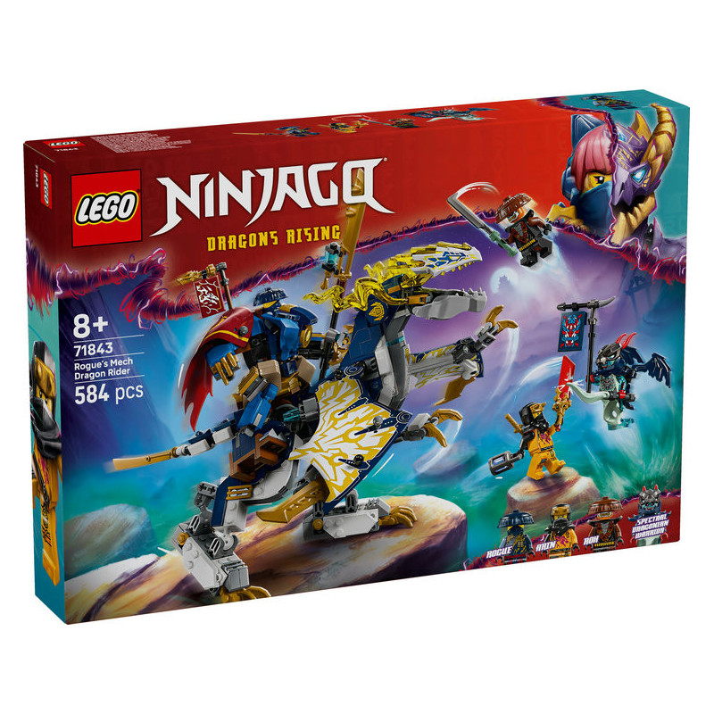 LEGO NINJAGO Rogue's Mech Dragon Rider Ninja Toy Set 71843