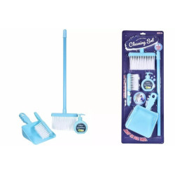 Kandy Toys Plastic Dustpan and Brush 4 Piece Play Pretend Cleaning Set