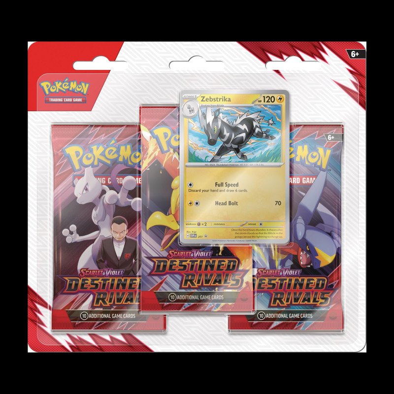 Pokémon TCG: Scarlet & Violet 10 - Destined Rivals - 3-Pack Blister Max 1 per customer Pokémon TCG: Scarlet & Violet 10 - Destined Rivals - 3-Pack Blister Max 1 per customer