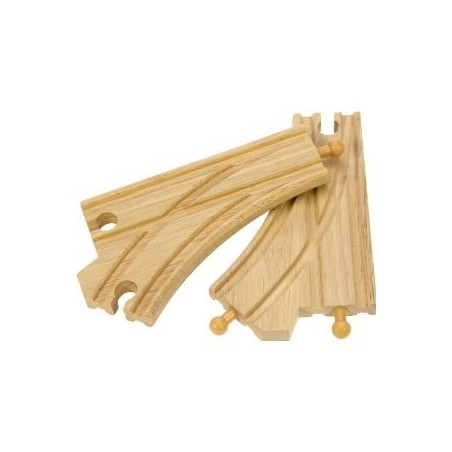 Bigjigs Rail - Curved Points Track X2