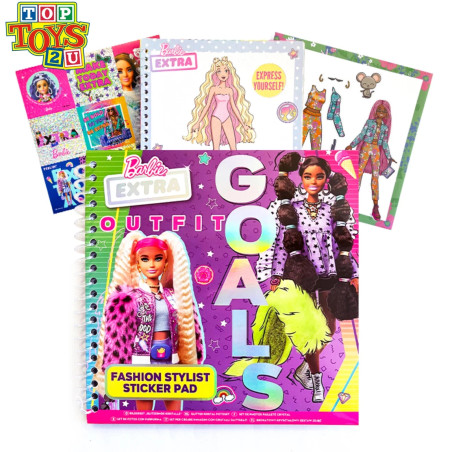 Barbie Extra Outfit Goals Fashion Stylist Sticker Pad Activity Book