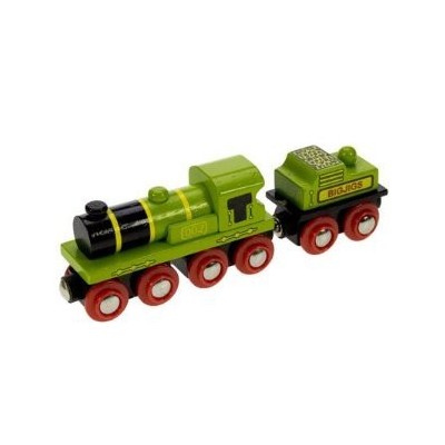 Bigjigs Rail - Big Green Engine And Coal Tender