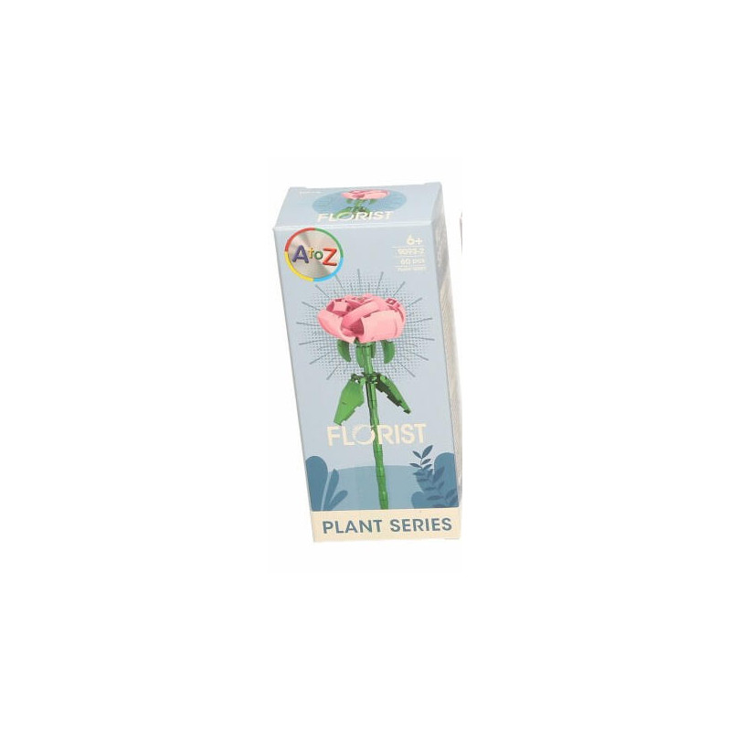 Florist Plant Series 9093-2 Pink Rose Flower Building Blocks
