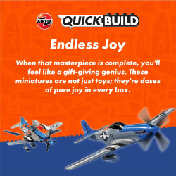 Airfix QUICKBUILD Model Aircraft Kits - J6045 D-Day Spitfire Model Building Kit for Kids 6+
