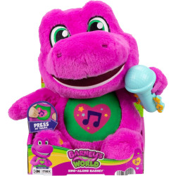 Barney's World Tall Soft Plush Toy 10.5 -inch Figure with Sounds