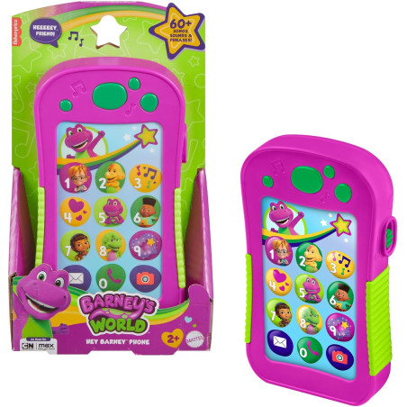 Barney's World Fisher-Price Toddler -Hey Phone with Music, Lights & Phrases