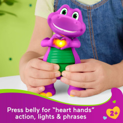 Barney's World Fisher-Price Toddler Musical Toy Heart Hands Figure, 5.7 Inches Tall with Lights