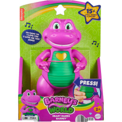 Barney's World Fisher-Price Toddler Musical Toy Heart Hands Figure, 5.7 Inches Tall with Lights