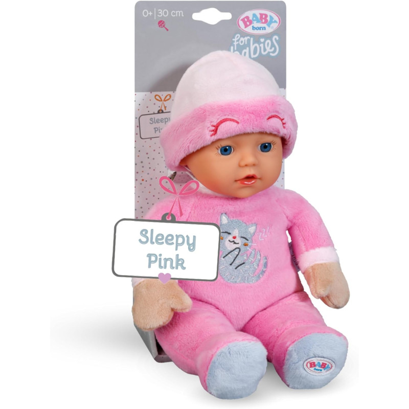 BABY Born for babies Sleepy Pink Soft 30cm Pink Fabric Doll