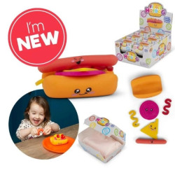 Fidget Hot Dog Toy – 6 Stackable Squishy Pieces for Stress Relief & Sensory Fun