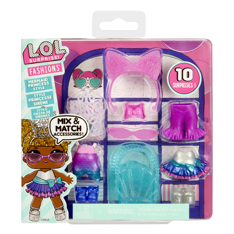 L.O.L. Surprise! Fashion Packs Tots Clothes- Mermaid Princess Style