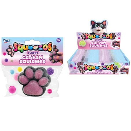 Squeezos Fluffy Cat Paw Squishy Toy Assortment
