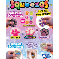 Squeezos Rainbow Cat Paw Squishy Toy