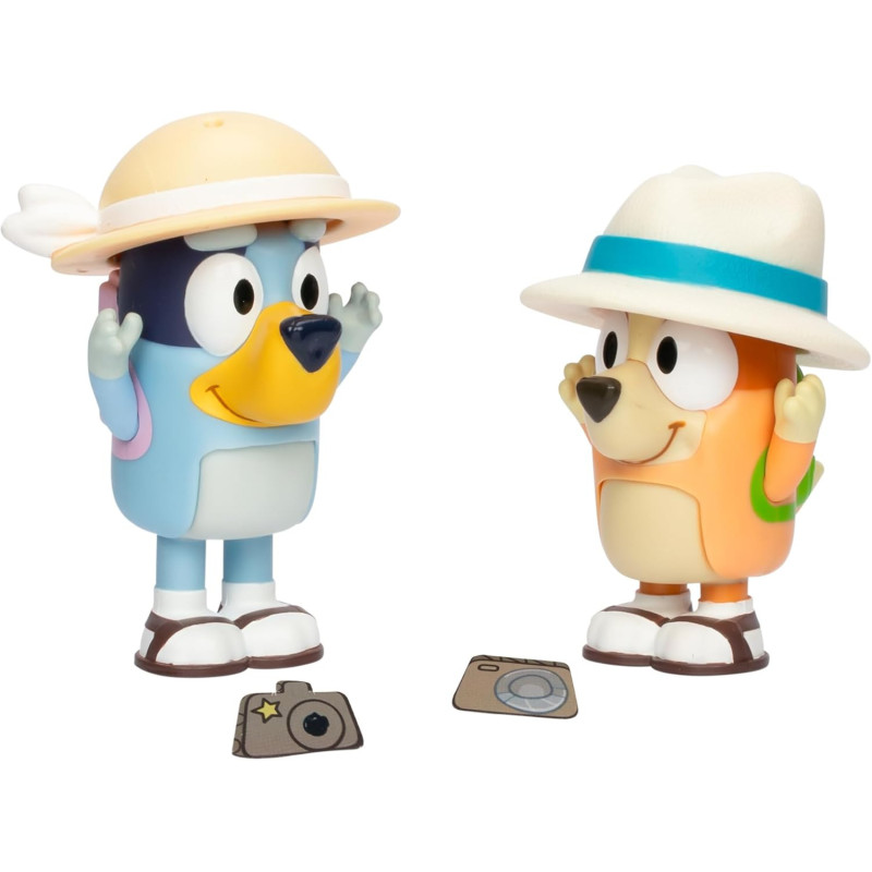 Bluey Figure 2-Pack - On Holiday