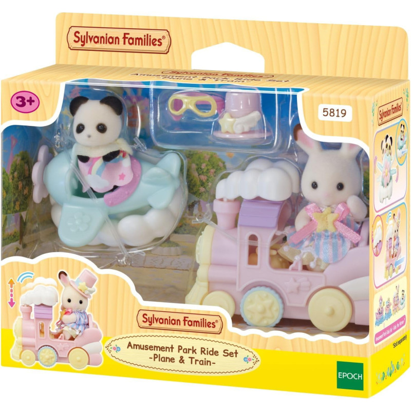 Sylvanian Families - 5819 Amusement Park Ride Set -Plane & Train