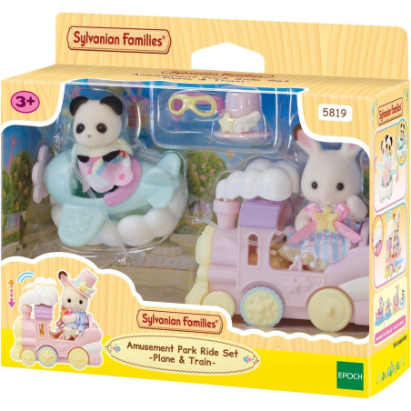 Sylvanian Families - 5819 Amusement Park Ride Set -Plane & Train