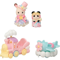 Sylvanian Families - 5819 Amusement Park Ride Set -Plane & Train