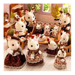 Sylvanian Families Chocolate Rabbit Family 11-figure 40th Anniversary Set 5848