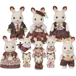 Sylvanian Families Chocolate Rabbit Family 11-figure 40th Anniversary Set 5848