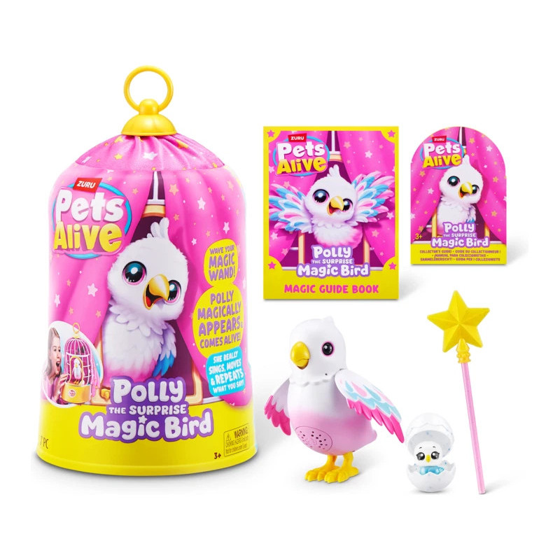 Pets Alive Polly the Surprise Magic Bird Robotic Toy Pet Bird