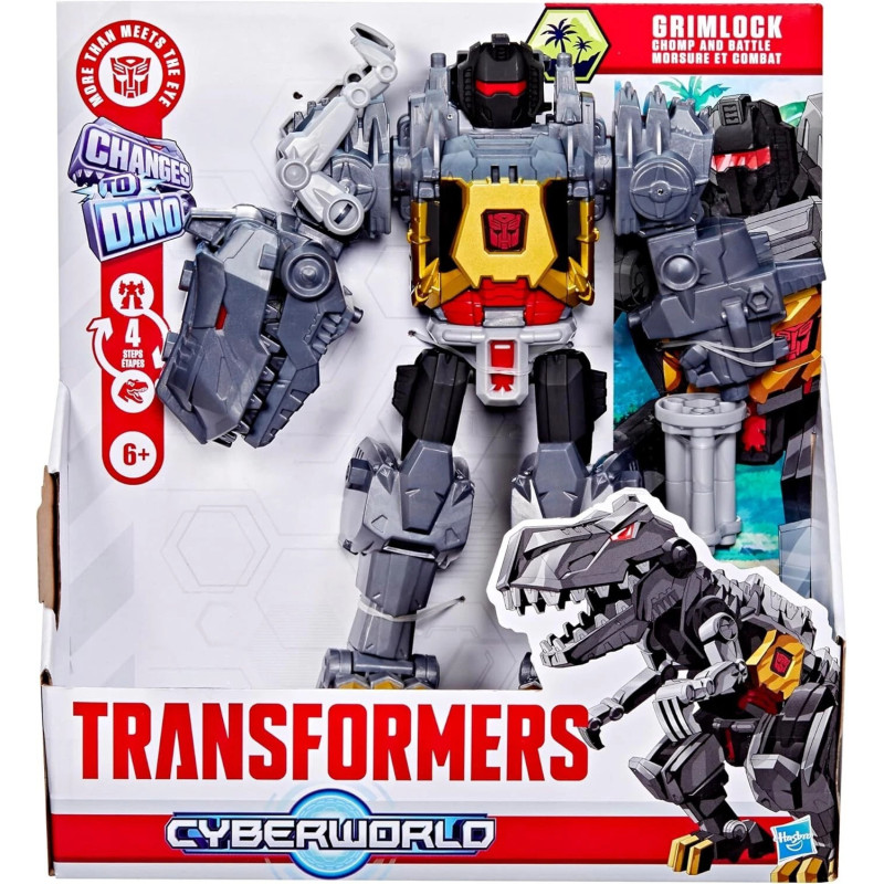 Transformers CYBERWORLD Grimlock Chomp & Battle Action Figure