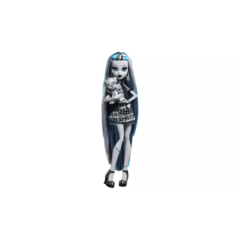 Monster High Frankie Stein Doll Black and White Reel Drama Fashion Doll