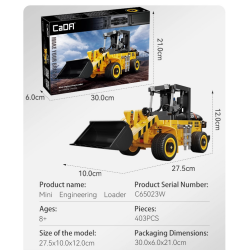 CaDA C65023W Wheel Loader Construction Toy Set