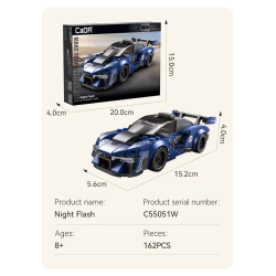 CaDA C55051W  Night Flash Sports Car Construction Toy Set